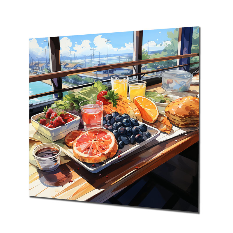 Morning Morning Spread - Art mural en métal, H 16 po x l 16 po