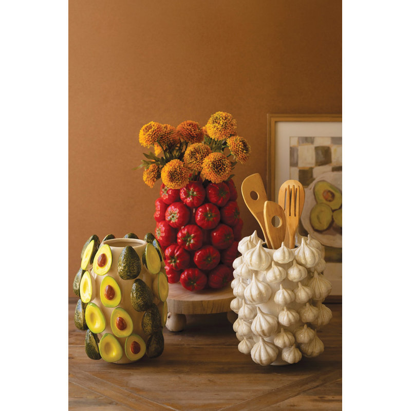  Vase en céramique - Avocat - 10,5 po de hauteur