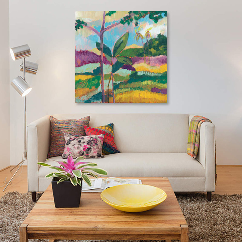 « ode to gauguin iii », reproduction sur toile, H 12 po x l 12 po x P 0,75 po, Toile tendue, Pas de tapis