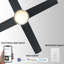 Ventilateur de plafond intelligent Nova de 52 pouces avec ensemble d'éclairage à DEL et commande murale, compatible avec Alexa / Google Home / Siri, intérieur-205367773-262085367