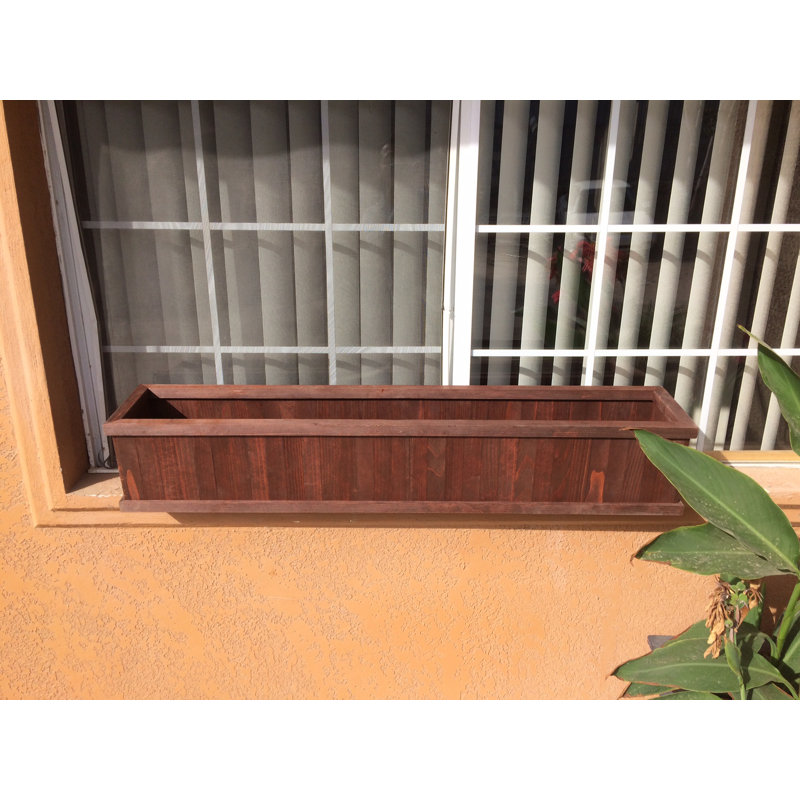 Jardinières en pot, Brun mission, H 8,5 po x l 36 po x p 8,5 po