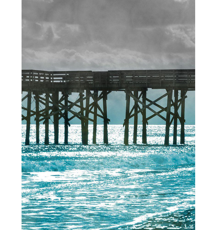 «Breakwater Bay Rodriguez», art sur toile tendue par Jairo Gallery: Teal Dock II, H 24 po x l 19 po