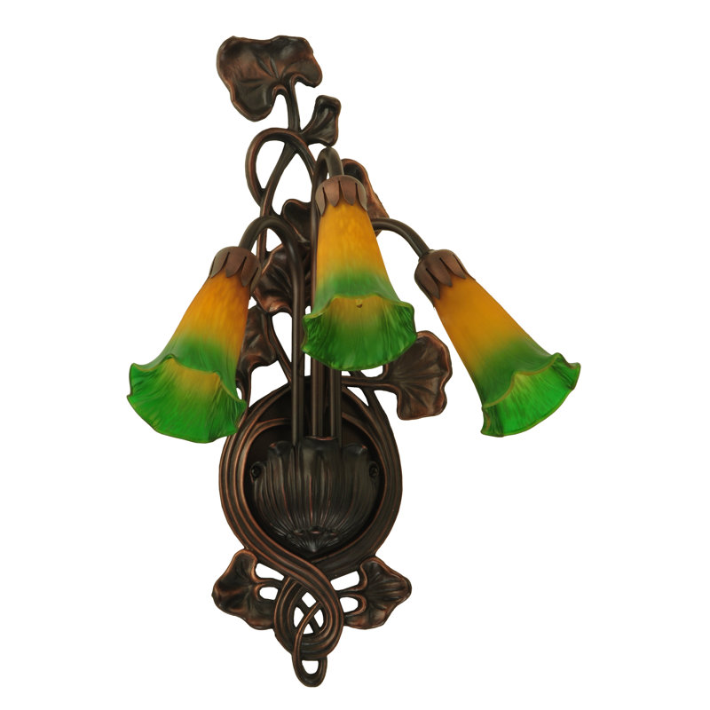 Armed Sconce, Amber/Green