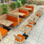 Banc rembourré élégant en similicuir-101395666