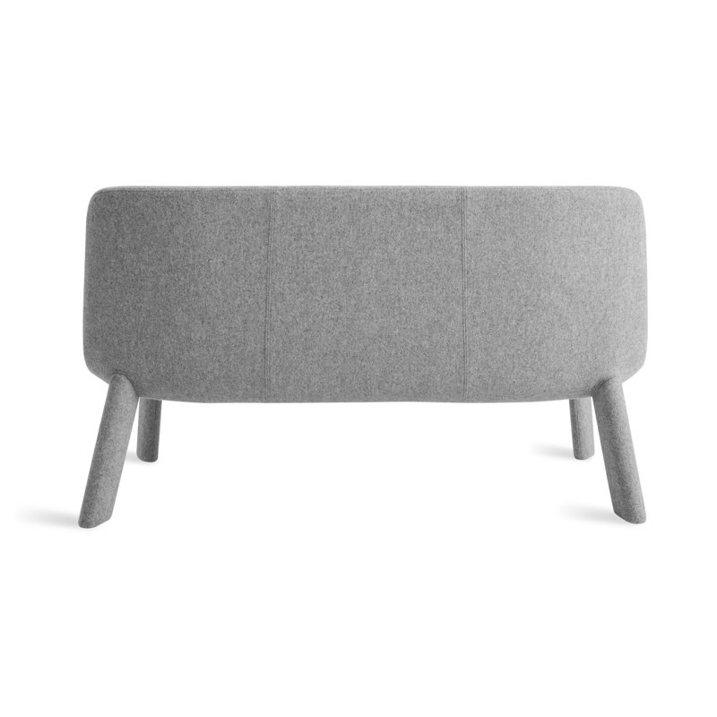Neat Upholstered Dining Bench, Vesper Light Gray