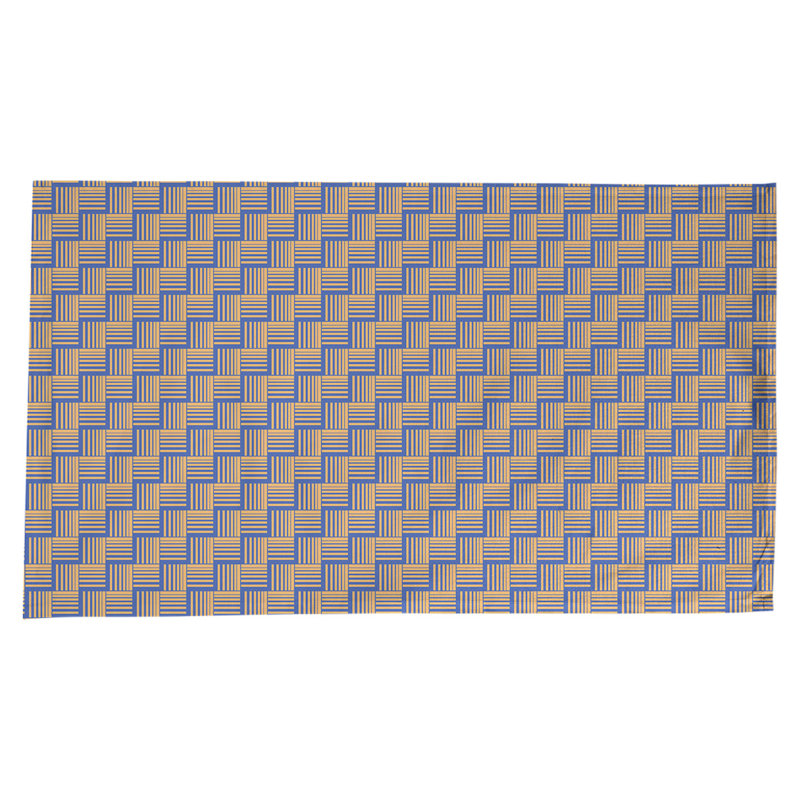 Rayures nattes classiques Nappe, Bleu/orange