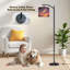 Lampe sur pied PeeNoke Arc Dreamy Cosmic Galaxy Sky Stars Orange Sunset Gradient Tall Lampe sur pied moderne DEL Abat-jour réglable en lin 3 températures de couleur