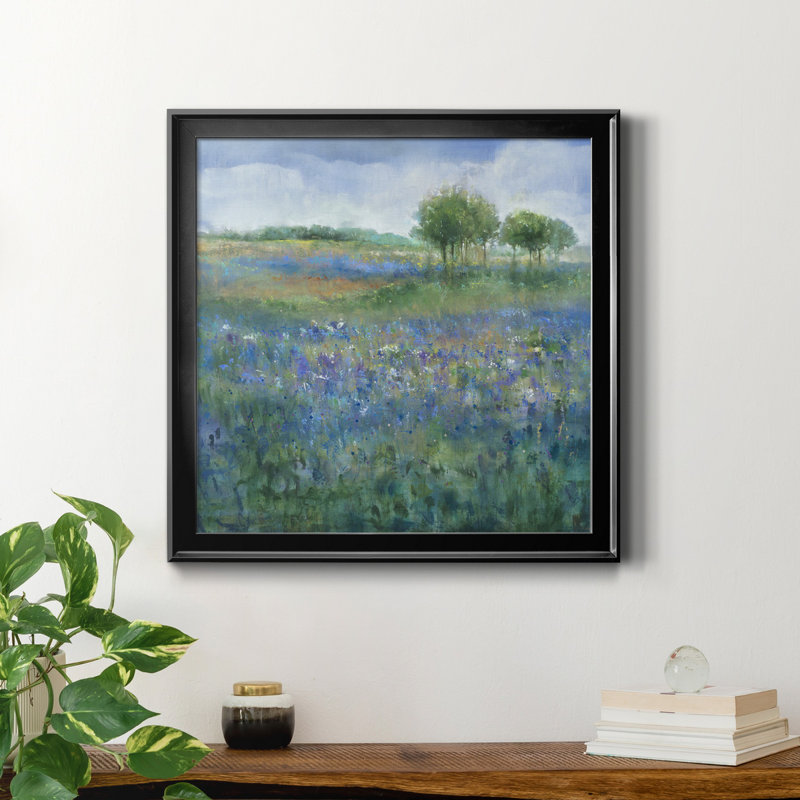 Rolling Hill - Reproduction d'art sur toile encadrée, H 17,5 po x l 17,5 po x P 1,5 po, Encadré de bois de noyer