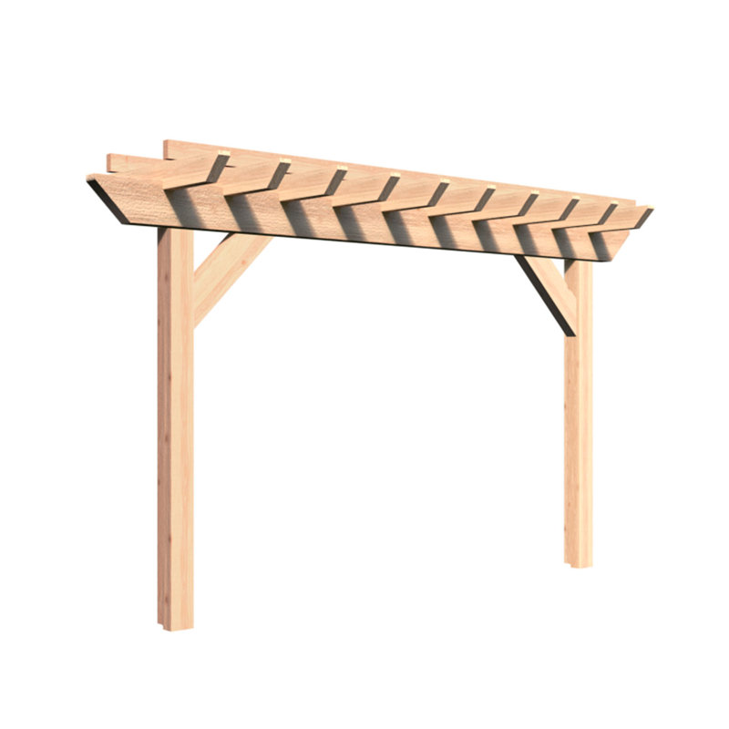Solid Wood Pergola, 8 ft. W x 4 ft. D