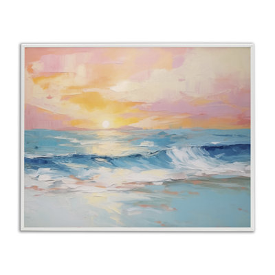 Beach Waves Bright Sunset Giclee Art by Arlington Prints
