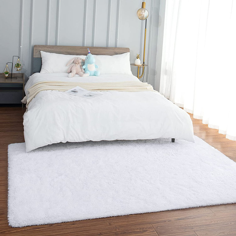 Shahen Rectangle Shag Area Rug, Rectangle 8' x 10', Cream