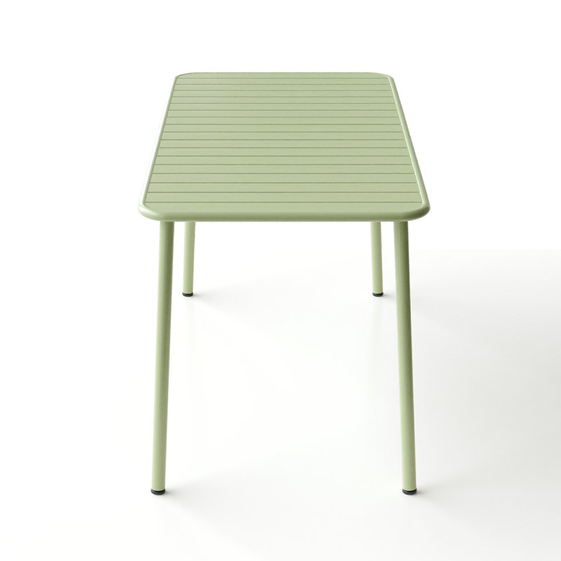 Longue table (verte) table de salle à manger d'extérieur Villa Courtyard, Vert