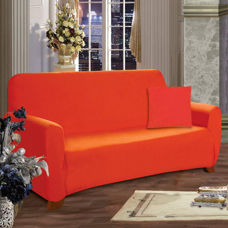 Housse pour causeuse à coussins carrés, Orange