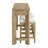 Coastal Console Table With 3 Stools in Beige With Three Drawers