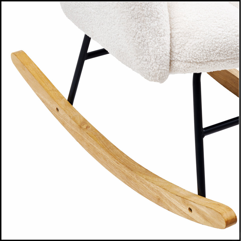 Chaise berçante confortable avec assise souple, dossier haut et structure robuste pour la chambre de bébé et le salon