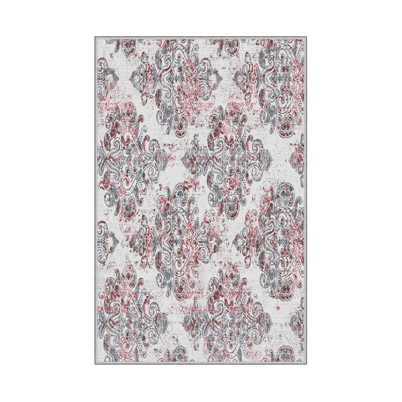 Luxurious Woven Carpet Rug, 2.6 x 4.0 ft | 100% Polyester, 0.4 in Pile Height | Antibacterial & Non-Slip PVC Dot Underside | Machine Washable, 3D Digital Printing | Perfect for Living Room & Bedroom Decor