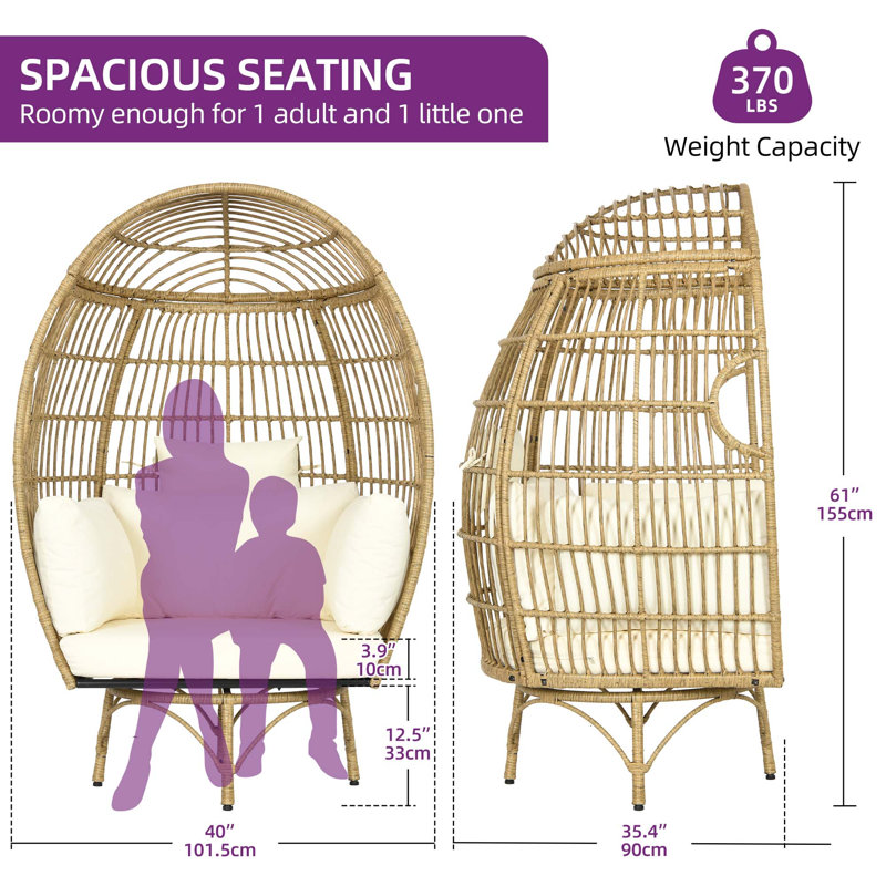Fauteuil à œufs Dakota Fields