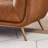 Addison Left Sectional Cognac Leather Sofa