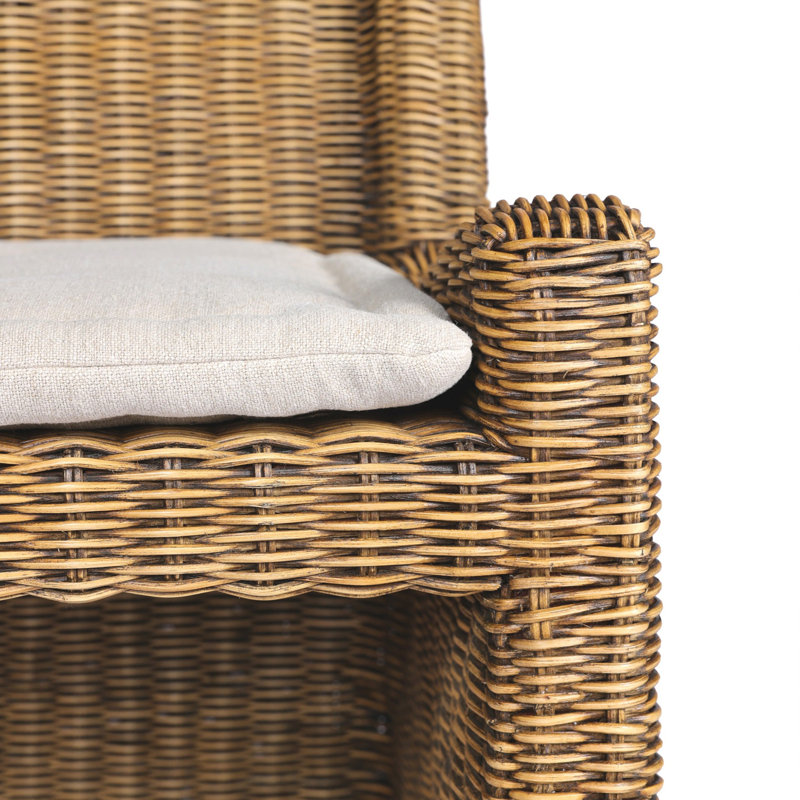 Senna Woven Dining Bench, 33" H x 49" W x 26.25" D