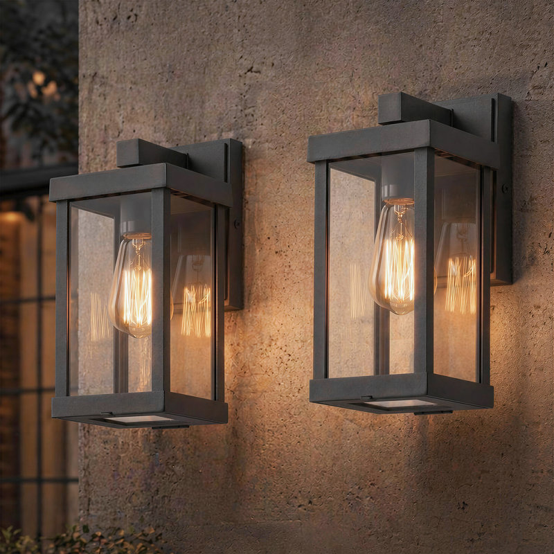 Applique murale d'extérieur 1 lumière Olar Classic, H 11,1 po x l 4,92 po x P 6,14 po, Gris, 1