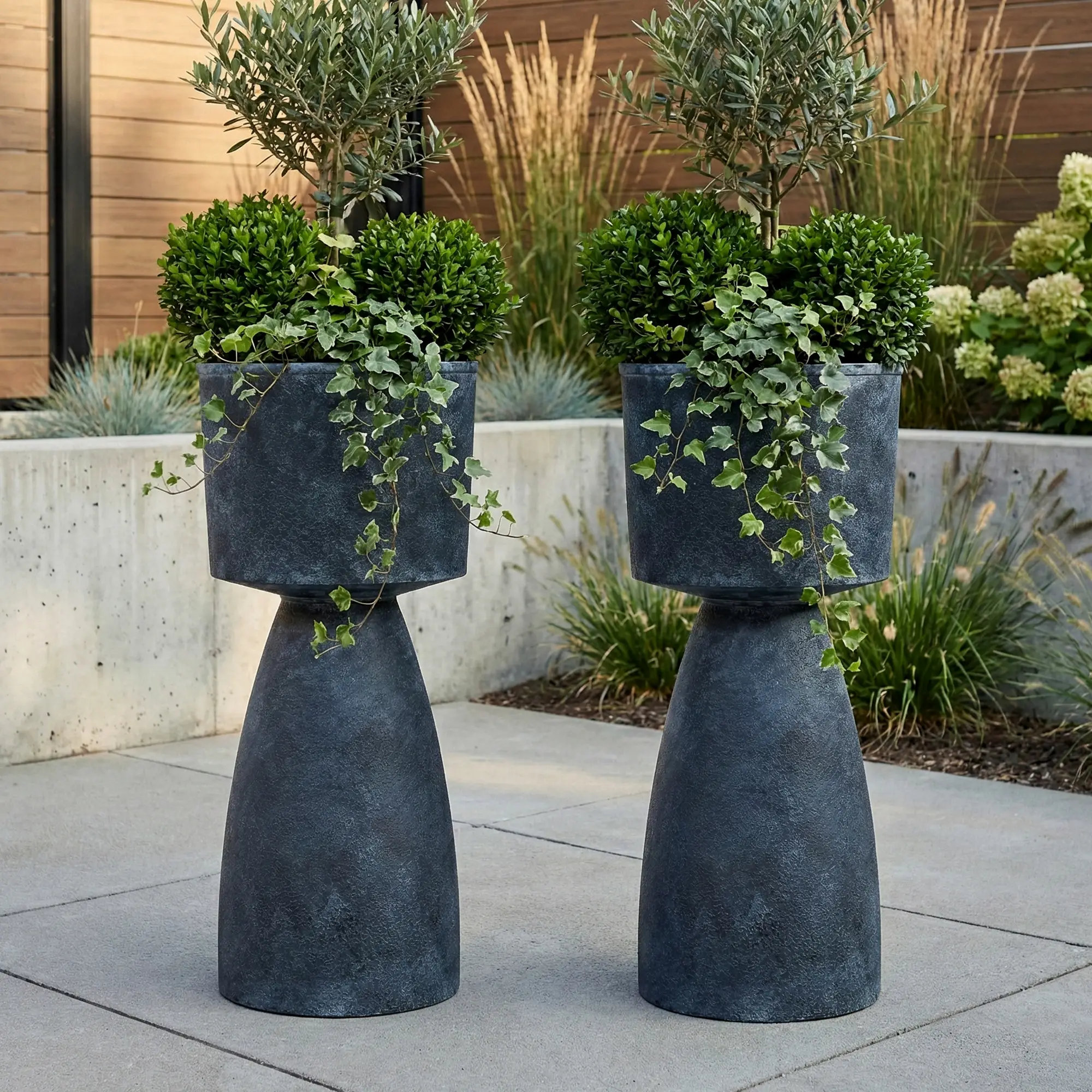 Latitude Run® Modern Decorative Garden Pots for Indoor & Outdoor Use & Reviews | Wayfair