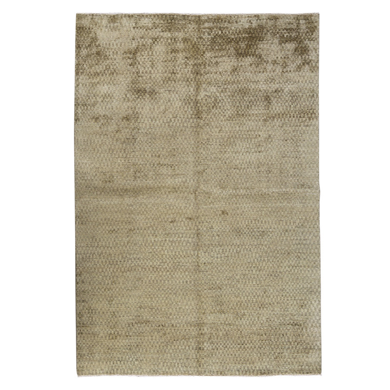 High-Quality Hand-Knotted Gold Area Rug