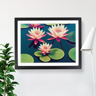 Spectacular Water Lily Flowers - Framed Print