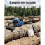 Tronçonneuse à gaz haute performance - modèle 5800, bleu, puissant ensemble d'outils de jardin pour l'entretien de la pelouse, l'aménagement paysager, la coupe d'arbres - 5800 bleu-976556234-976556232