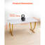 Bureau de direction, grand bureau de l 63 po x P 31,5 po, table de conférence moderne pour ordinateur, bureau agrandie pour bureau personnel, blanc et or