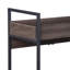 Petit chariot rectangulaire pour salle à manger, tablette à 2 niveaux, structure en noyer et en métal noir, plateau en bois, porte-gobelet servant d'îlot de cuisine, couvert
