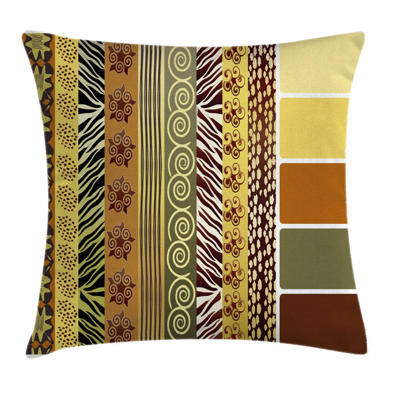 Vintage Mixed African Square Pillow Cover, 20" x 20"