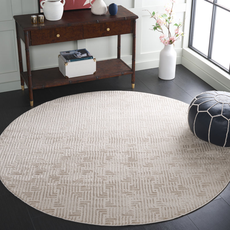Saylor 100 Performance Geometric Rug, Round 6'3"