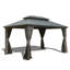Pavillon de jardin en acier galvanisé avec double toit en pente-90288161-92597326
