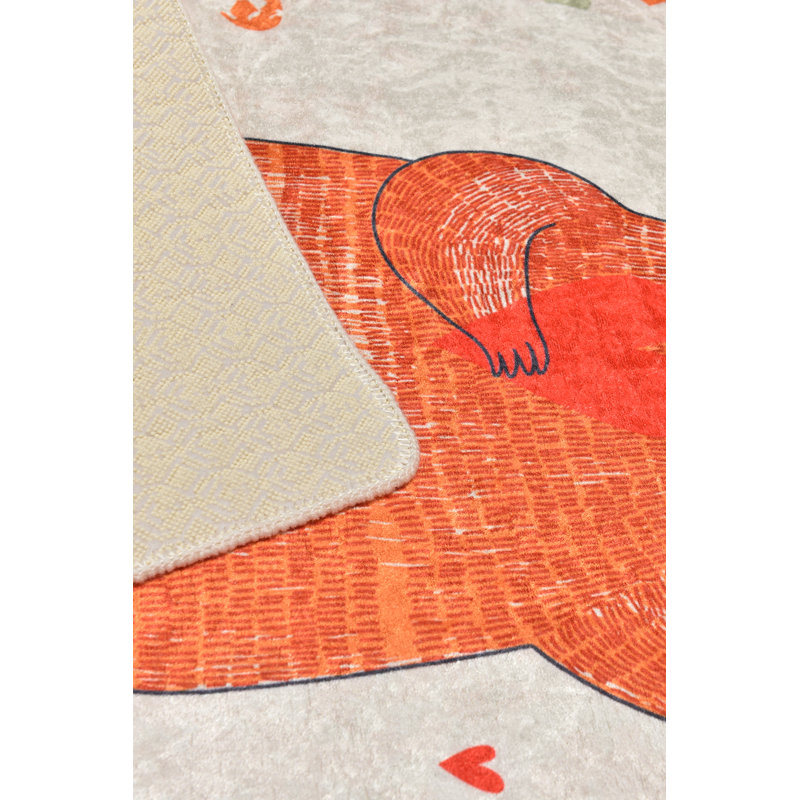Floral Shag Area Rug, Rectangle 99 x 160cm