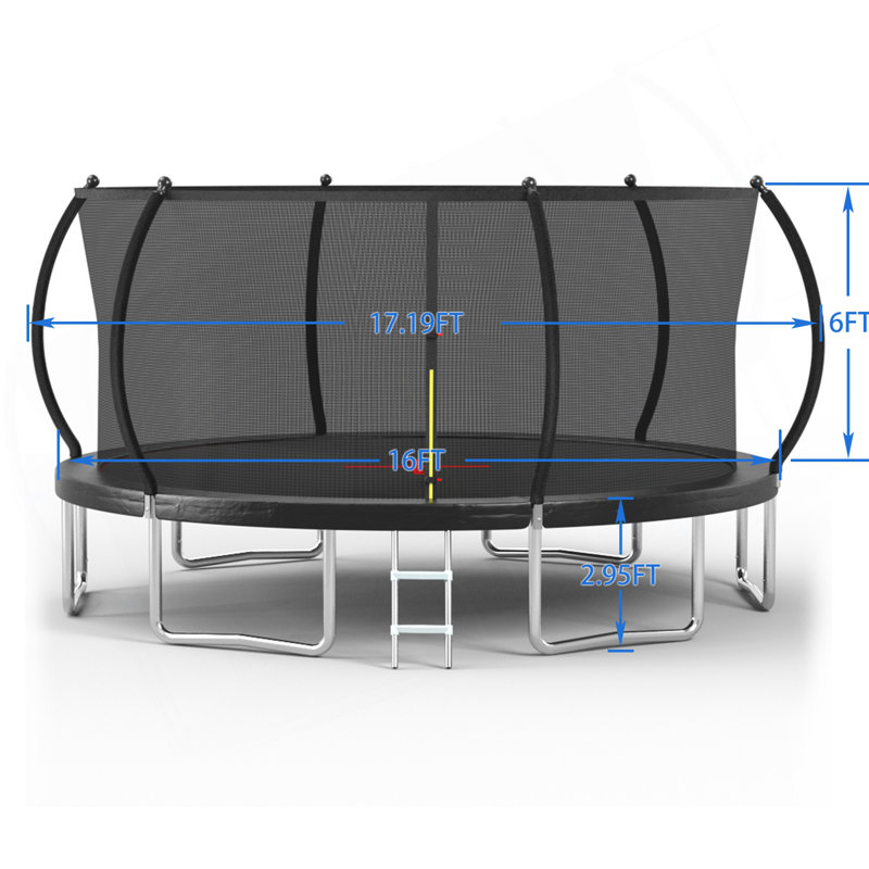 16FT Trampoline Pumpkin-Srandard- Black