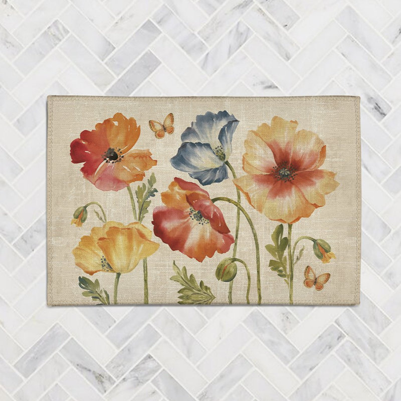 Tapis multi couleur aquarelle, Rectangle de 2 pi x 3 pi