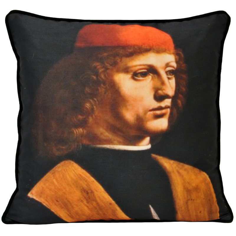 Leonardo Abstract Square Pillow Cover
