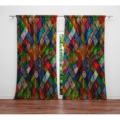Panneaux de rideaux géométriques à motif mandala Gypsy