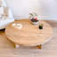 Farmhouse Round Wood Coffee Table, Rustic Design-1435276357
