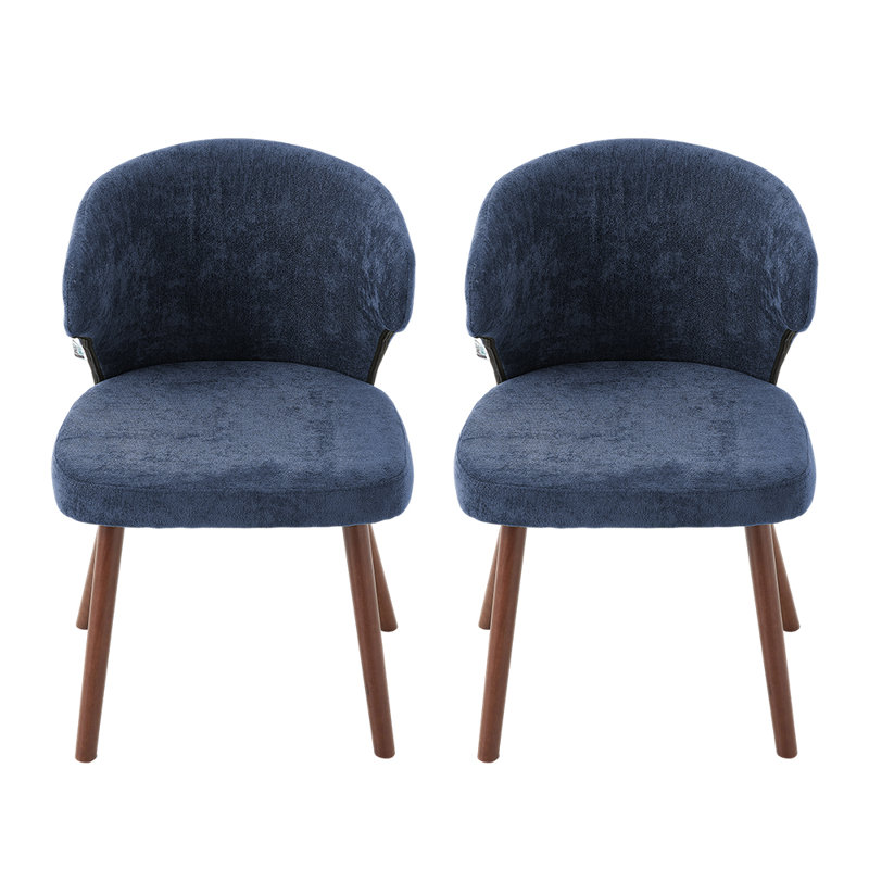 49cm H Upholstered Wing Back Accent, Blue