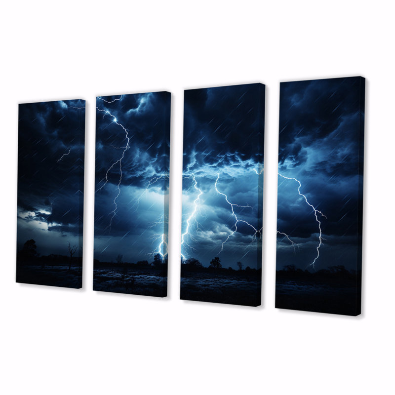 «Ethereal Lightning II» sur toile, reproduction de 4 pièces
