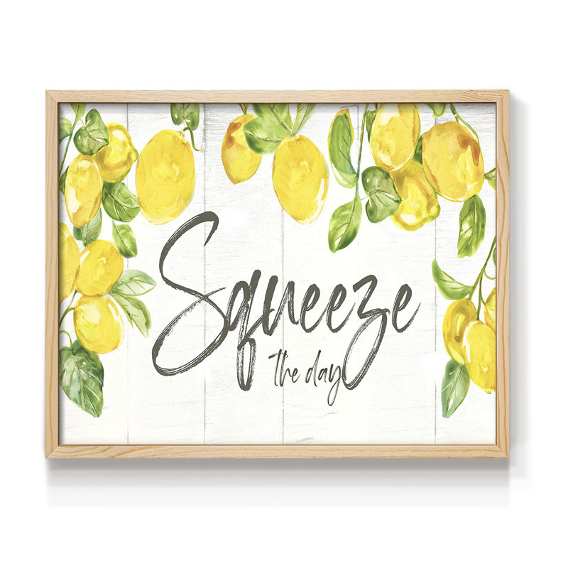 Lemon Squeeze - Imprimé encadré - Restickable, H 11 po x l 14 po, Naturel