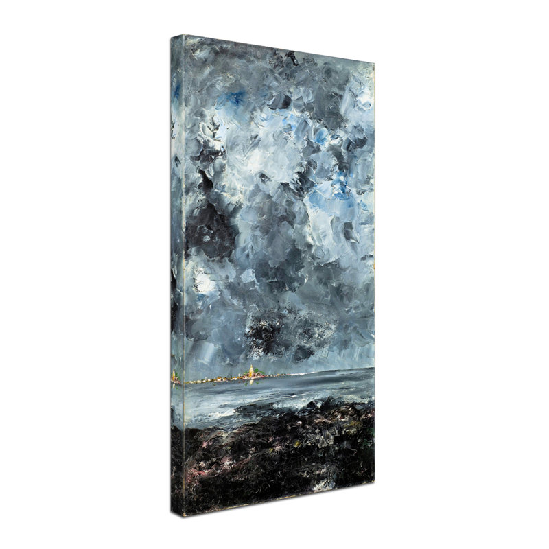 « the town », reproduction sur toile tendue, H 19 po x l 10 po