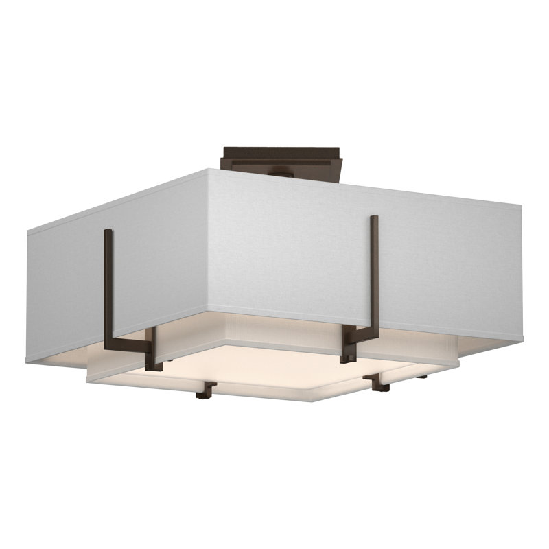 Exos 2 - Light Semi Flush Mount, Flax, Bronze