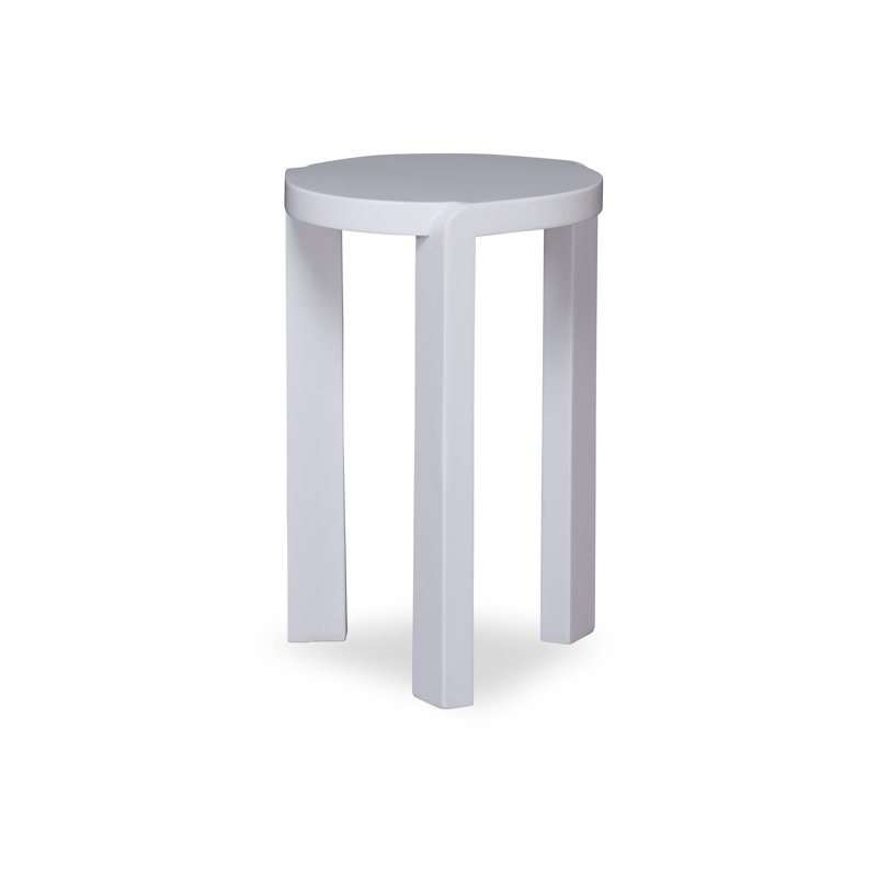 Margaux Outdoor Round Side Table, White