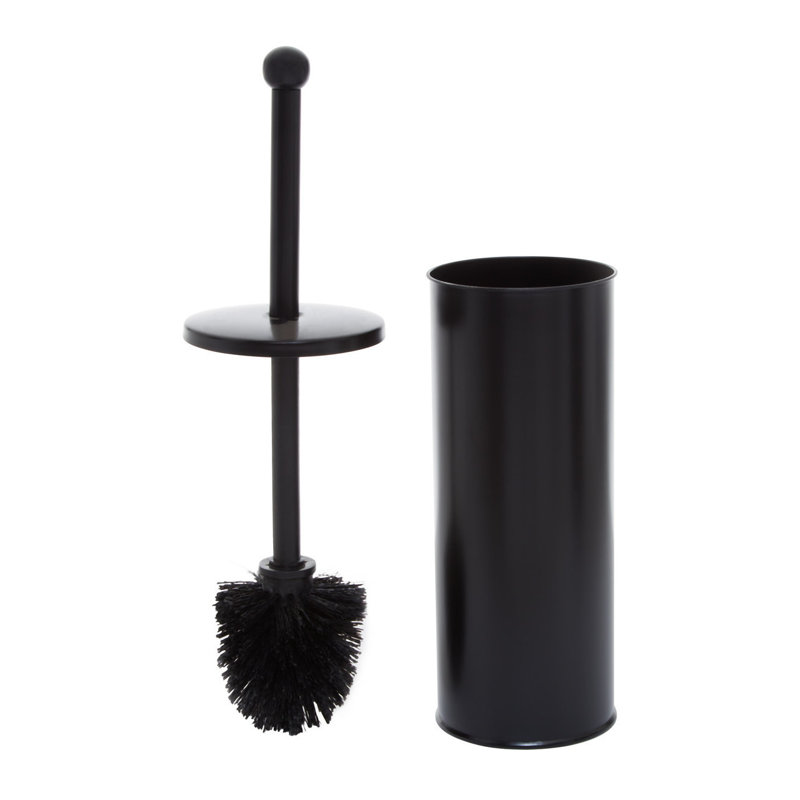Strout Free-Standing Toilet Brush and Holder, Dark Brown
