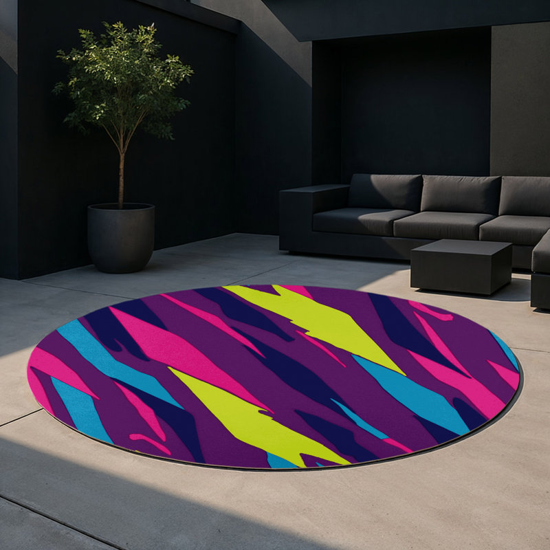 Dynamo Fade Indoor And Outdoor Area Rug, Round 5'