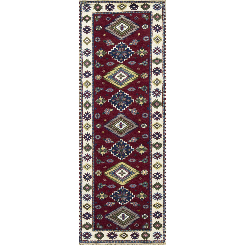 Kazak Hand Woven Wool Oriental Area Rug