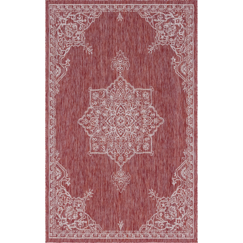 Cowger Oriental Indoor / Outdoor Rug, Rectangle 5'1" x 8'