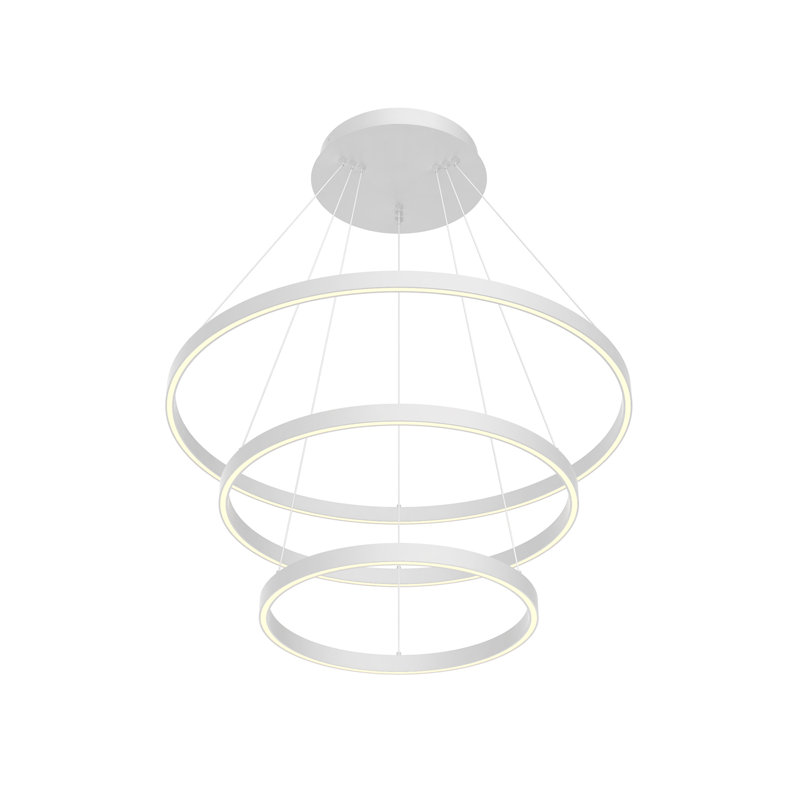 Cerchio 3 - Light Chandelier, 1.5" H x 31.5" W x 31.5" D, White, LED